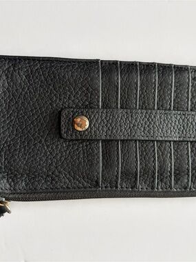 Lodis Black Leather Card & Key Holder Wallet with Gold Snap